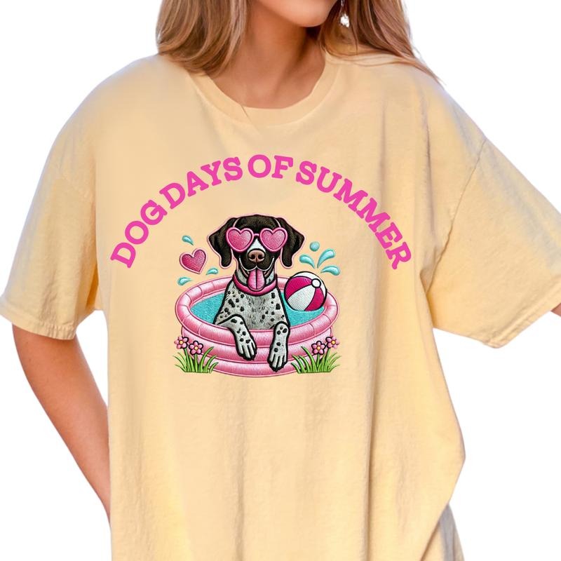 GSP Dog Days of Summer Shirt ~ Unisex Apparel Relaxed Fit Printed In The USA Clothing Womenswear Casual Comfort Cotton Top Athletic Boho Chic