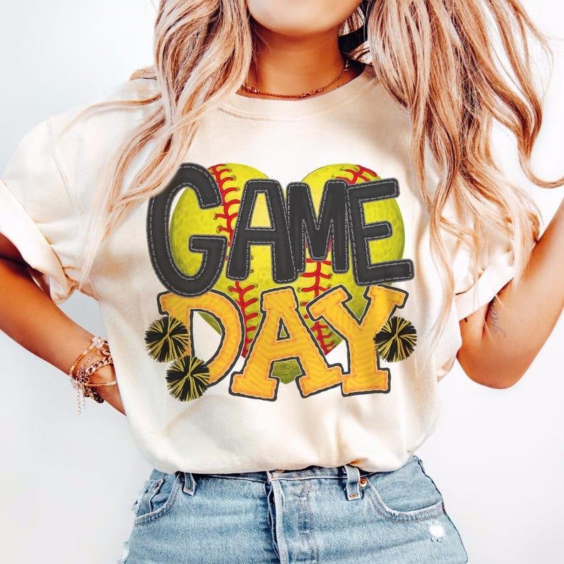 Game Day Softball T-shirt, Tis the Season, Clipart, Softball Mama, Game Day