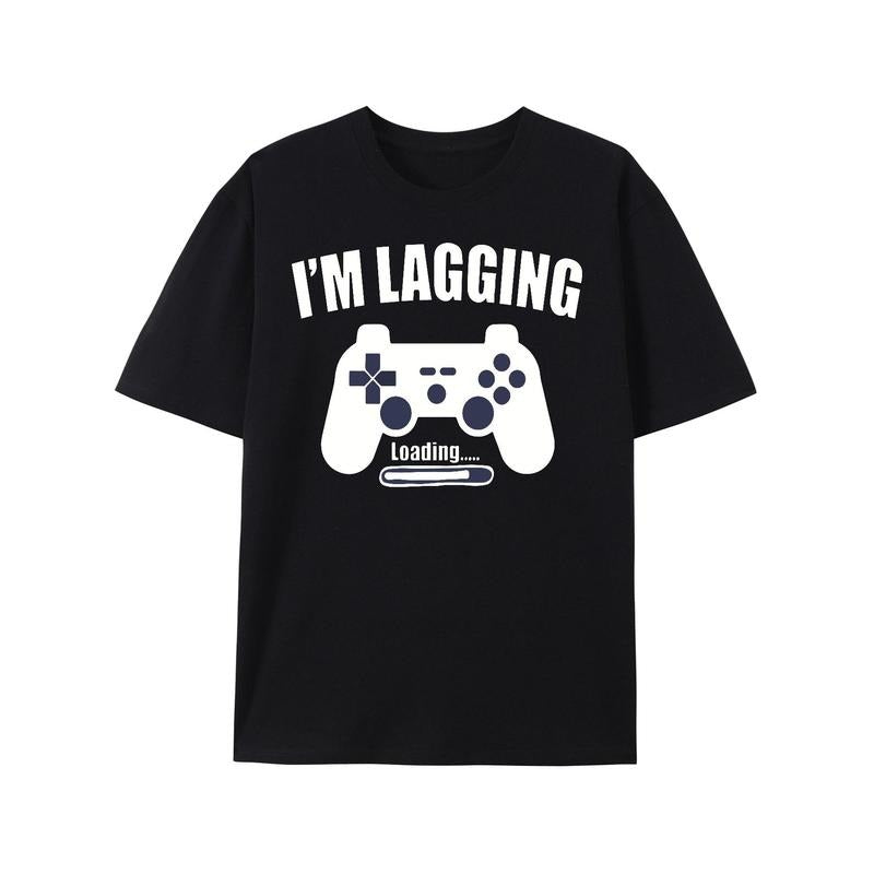 Game On! Gaming T Shirt Vibrant Game Console Graphic Print, Ultra-Casual Short Sleeve Tee Perfect for Male Gamers, Ideal for Summer Spring Fall, Great Gift for Friends and Family, Everyday Wear Tops made in usastyle{n002}2