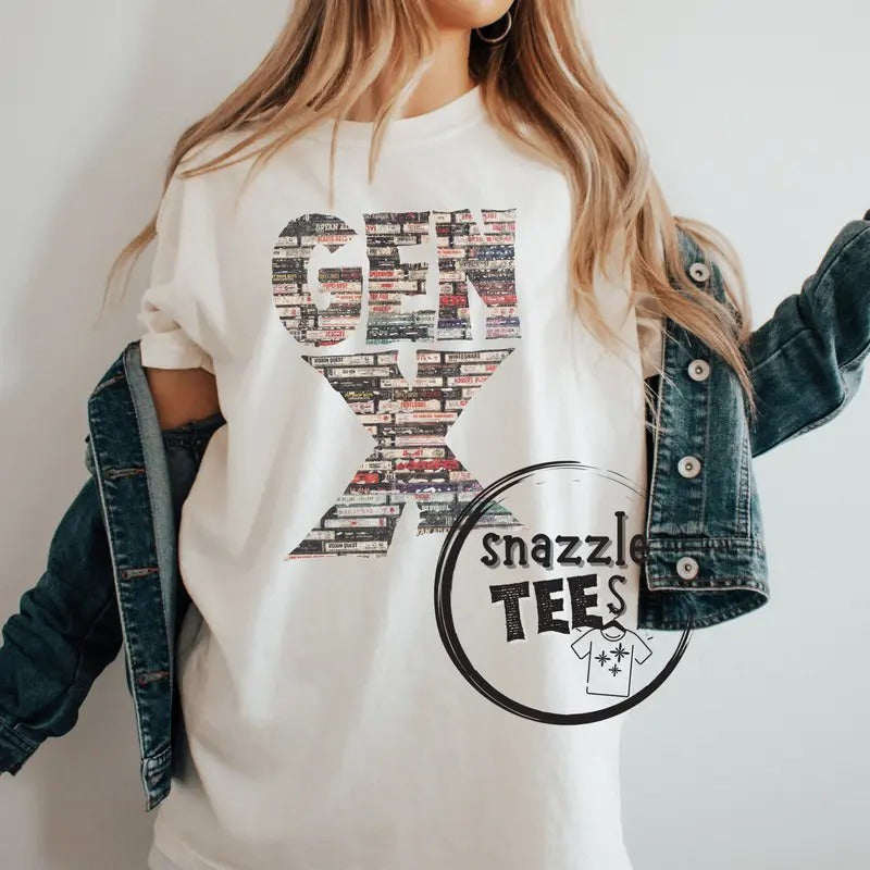 Gen X 80s Rock Cassettes 80s Tee 80s Music 80s Reunion Retro Vintage Gift 80s Birthday 80s Vibe Party Mix Tape Concert Tee Cute Cotton Top