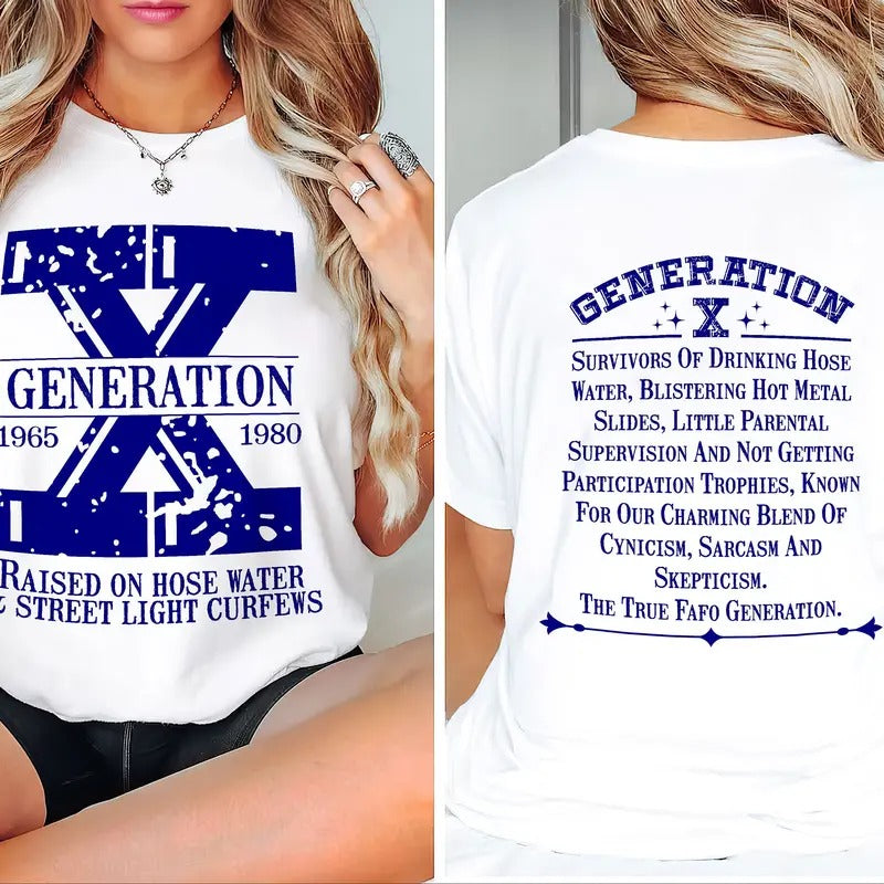 Gen X Shirt, Generation X Shirt, Raised on Hose Water and Neglect Nostalgia Tee Shirt, 1980 Birthday Gift