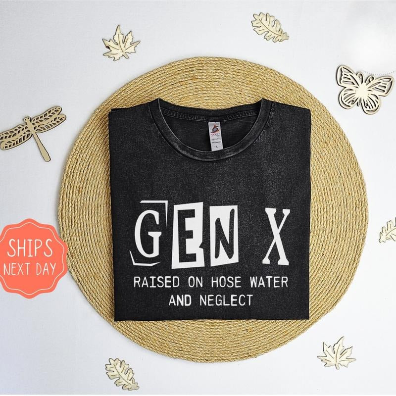 Gen X raised on hose water and neglect Vintage T-Shirt, Generation X tee shirt, 80s T-shirt, gift for gen x tee shirt