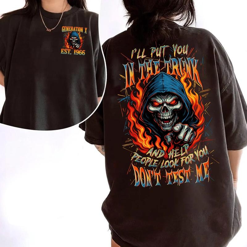 Generation X Custom Year Badass Generation T-shirt, Gen X FAFOT Shirt - 100% Cotton Top Unisex Comfort Womenswear Menswear, Custom Classic Collar Love