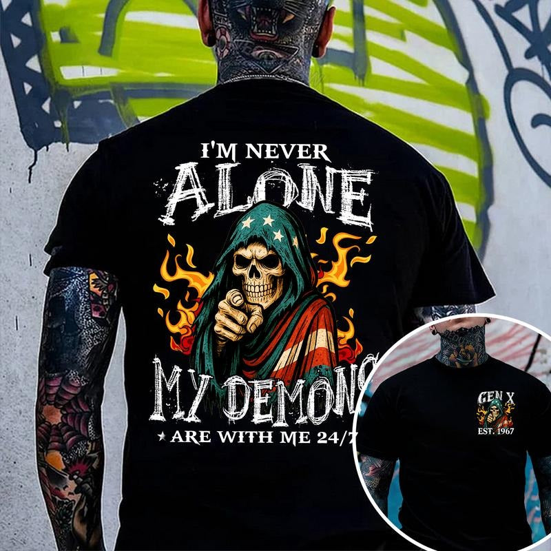 Generation X Custom Year Badass T-Shirt, Gen X FAFOT Graphic Tee, 100% Cotton Unisex Top, Comfortable Classic Fit for Menswear & Womenswear, Vintage Skull Shirt, Custom Gen X Gift, Graphic Love Shirt