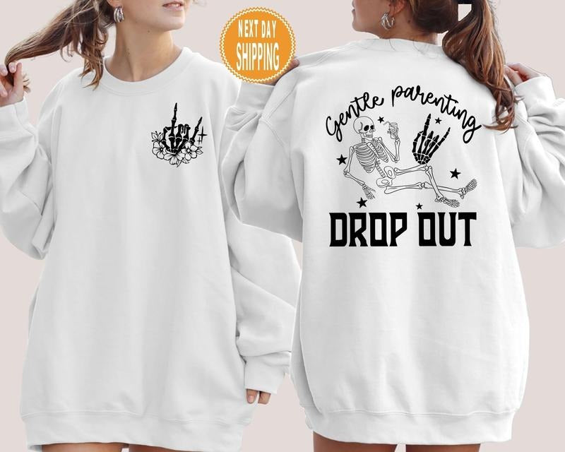 Gentle Parenting Drop Out Sweatshirt, Girl Mama Sweatshirt, Boy Mama Hoody, Retro Mama Sweatshirt, Funny Mom Sweater, Fun Mother's Day Gift