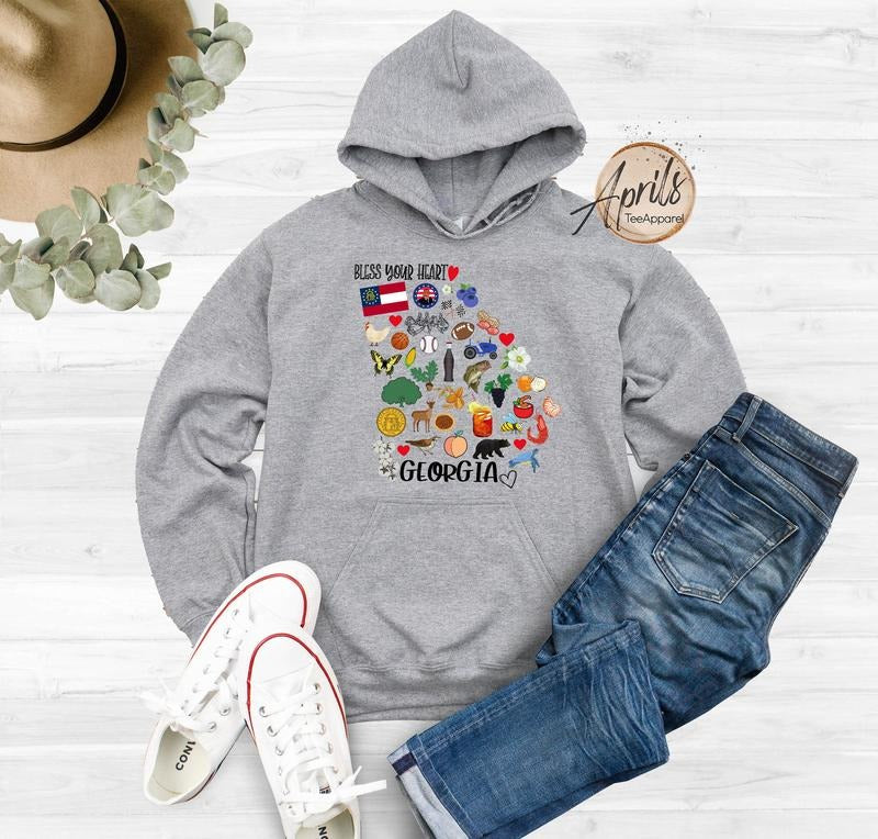 Georgia Sweatshirt, Georgia Hoodie, Gift For Women