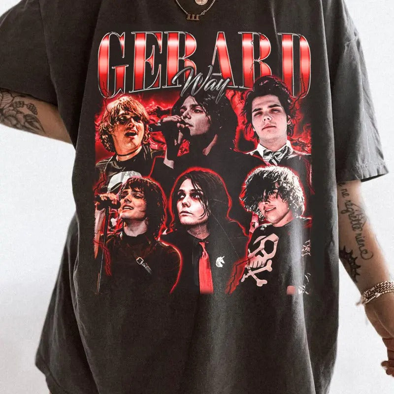 Gerard Way Vintage Ver 2 Tshirt Sweatshirt Hoodie, My Chemical Romance Shirt, Mother Day Gifts