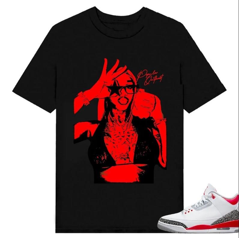 Ghetto Superstar Sexy Redd Graphic T-Shirt, Shirt to match Fire Red 3s Black, Shirt to matching Sneaker
