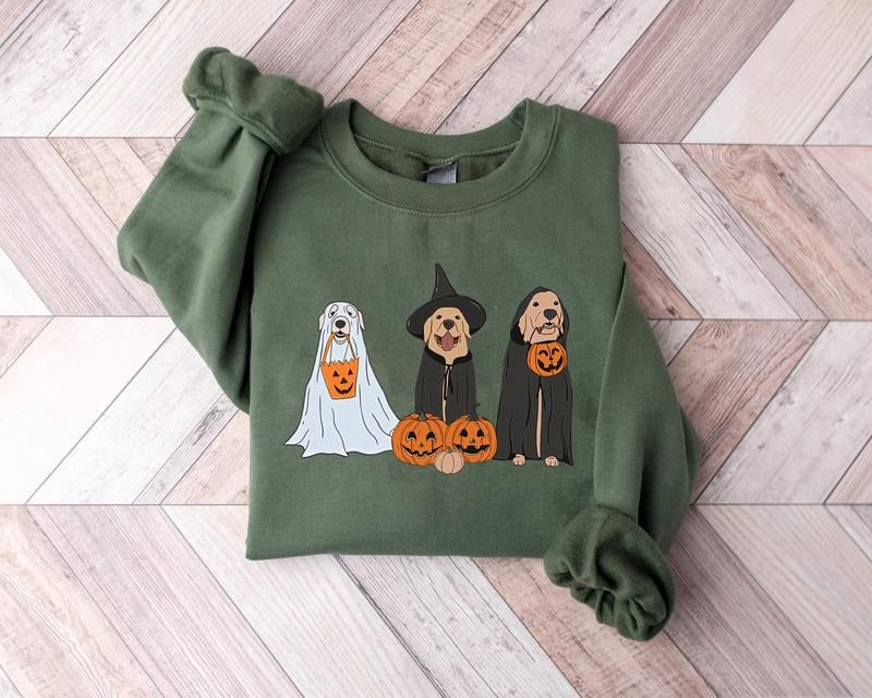 Ghost Dogs Halloween Sweatshirt, Halloween Dog Shirt, Ghost Shirt, Fall Halloween Shirt, Pumpkin Sweatshirt, Fall Pumpkin Shirt, Spooky Season, Dog Lover Gift Shirt