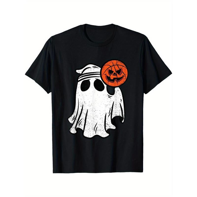 Ghost basketball player Halloween costume Ghost Spirit Sports T-shirt Made in USA