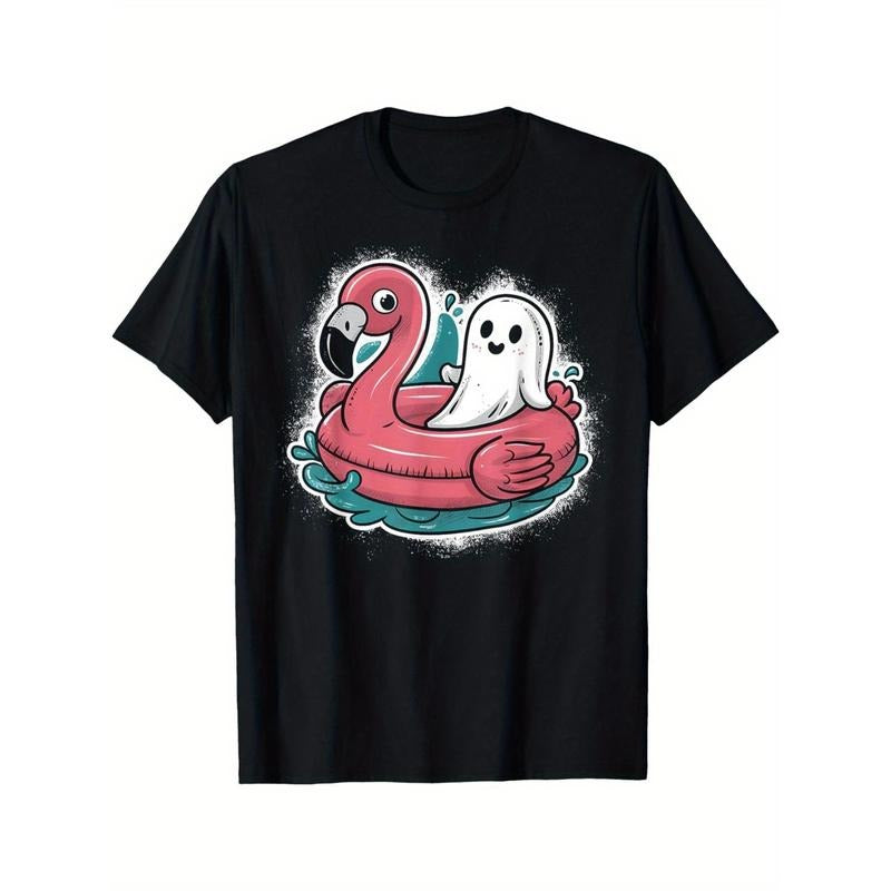 Ghosts in the Pool - Fun Scary Summer Summerween Halloween T-shirt Made in USA