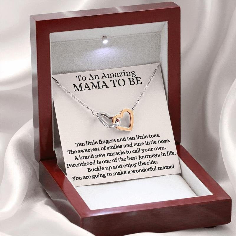 Gift For Mama To Be Necklace, Pregnancy Gift Necklace, First Time Mom Gift, Pregnancy Gift For Wife, New Mom Gift From...