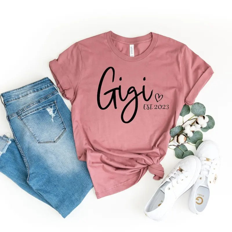 Gigi Shirt, Grandma Gift,Gigi Established Shirt, Grandma Shirt, Mothers Day Shirt