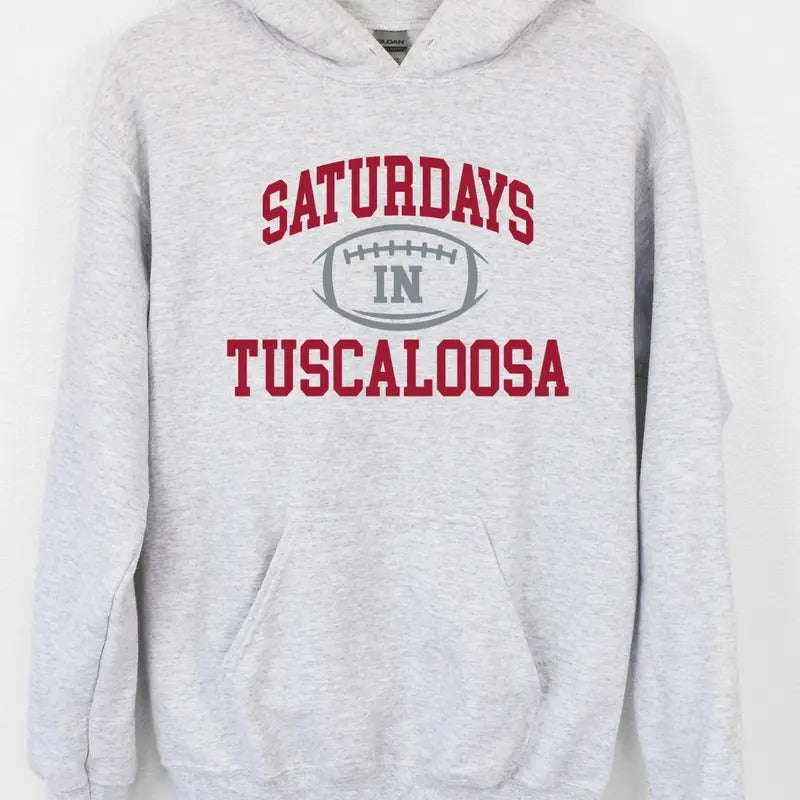 Gildan College Football Saturdays In Your City Hoodie Comfy Fall Long Sleeve Cotton Blend Soft Breathable Women's Sweatshirt