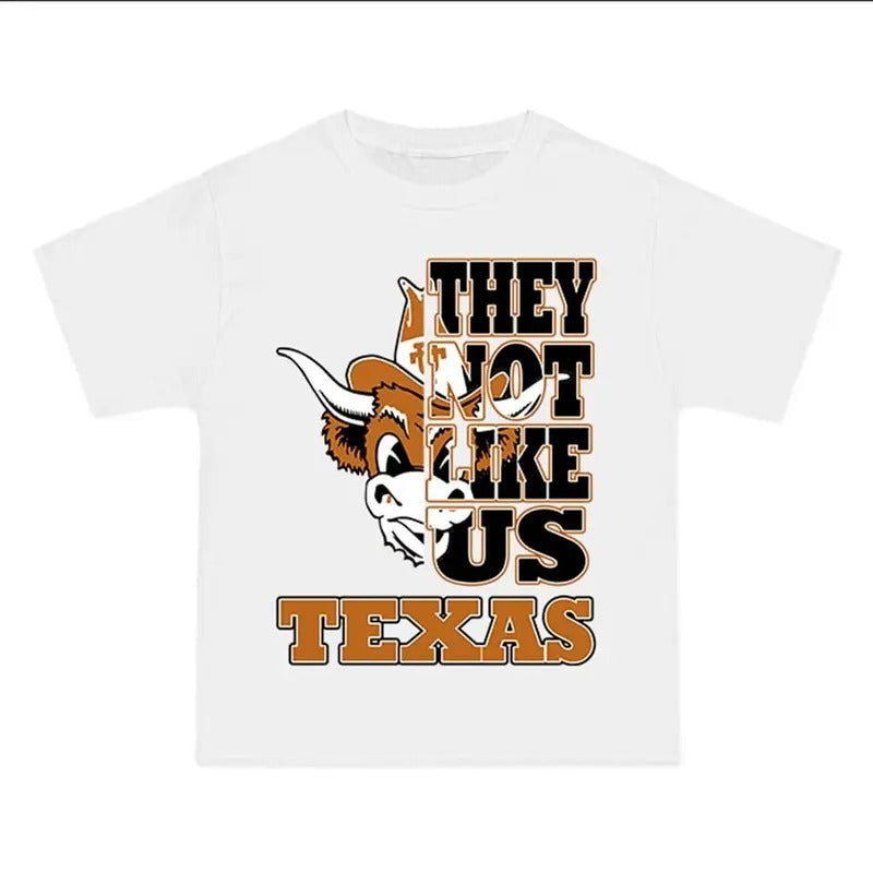 Gildan Unisex Heavy Cotton Tee, Classic Fit, Texas Longhorns They Not Like Football Fan T-Shirt, Casual