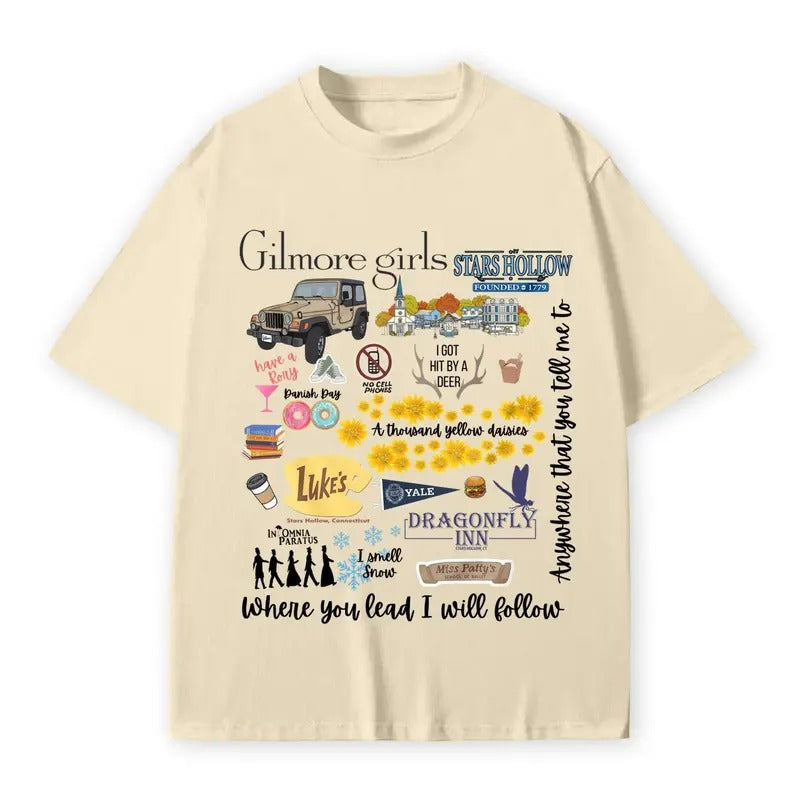 Gilmore Girls T-Shirt, Stars Hollow Dragonfly Lukes Dinner T-Shirt, Dragonfly T-Shirt, Retro Gilmore Girl T-Shirt, TV...