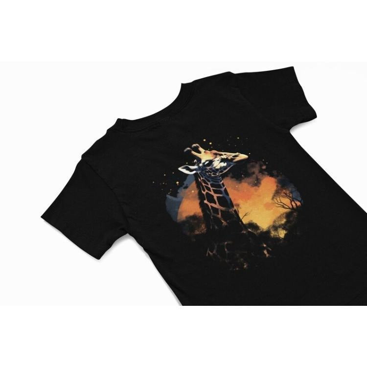 Giraffe T-Shirt, Abstract Giraffe Graphic tee, quirky animal Tee, Cute Animal tee, Retro 70s style T-Shirt, Giraffe lover gift Made in USA