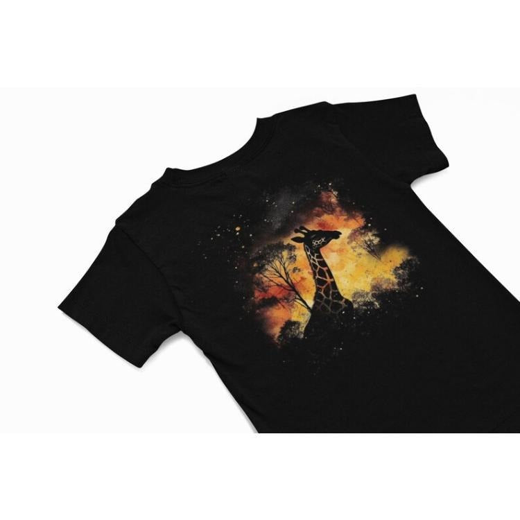 Giraffe T-Shirt, Abstract Giraffe Graphic tee, quirky animal Tee, Cute Animal tee, Retro 70s style T-Shirt, Giraffe lover gift Made in USAstyle{n002}2