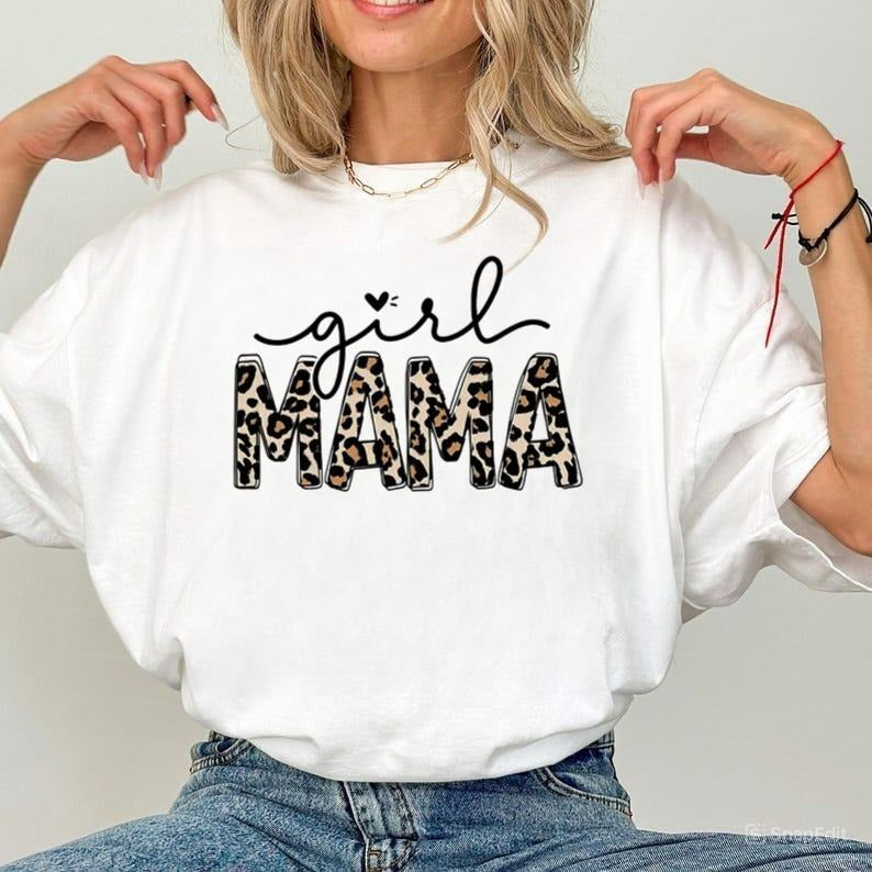 Girl Mama Leopard Shirt, Girl Mom Shirt, Girl Mama Shirt, Girl Mama Gift, Mama Girl Sweatshirt, Mom of Girls Shirt, Mom Shirt