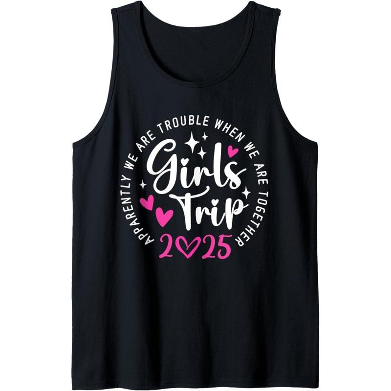 Girls Trip 2025 Women Weekend Vacation Matching Bestie Tank Top made in usa