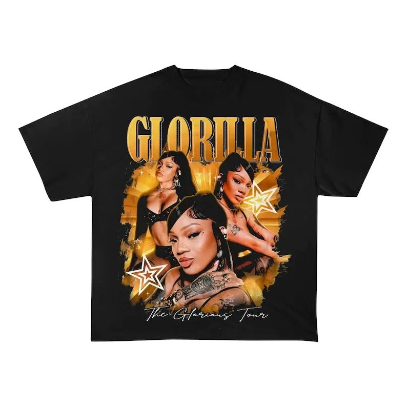 Glorilla Fan Merch Tee - Vintage 90s Rap Bootleg Streetwear Shirt.style{n002}2