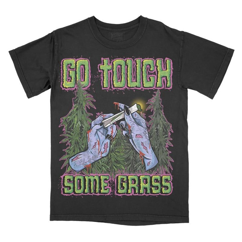 Go Touch Some Grass Comfort Colors Unisex T-shirt, Gothic, Alternative Fashion, Gardening Tee, Summer Shirt, Dark Romance, Alt Fashion, Outdoors, Hippie Tee, Gym Shirt, Yoga and Meditation Clothing Graphic Fan