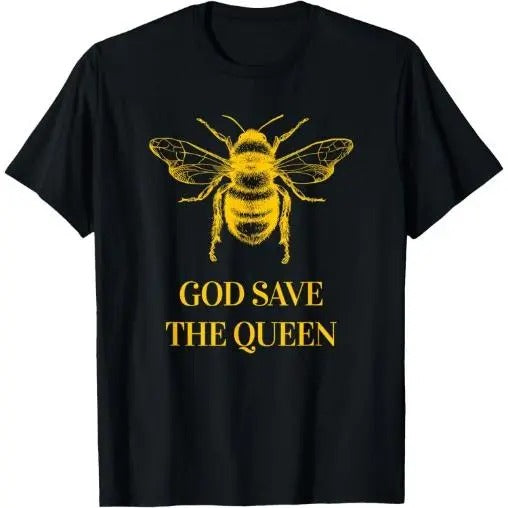 God Save The Queen Environmental Beekeeper Bees Apiculture T-Shirt Made in USA