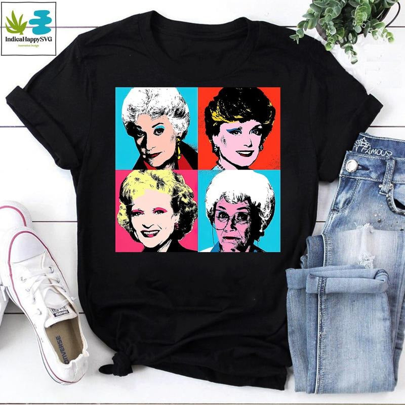 Golden Warhol Girls Vintage T-Shirt, Blanche Shirt, Dorothy Shirt, The Golden Girls Shirt Best Price