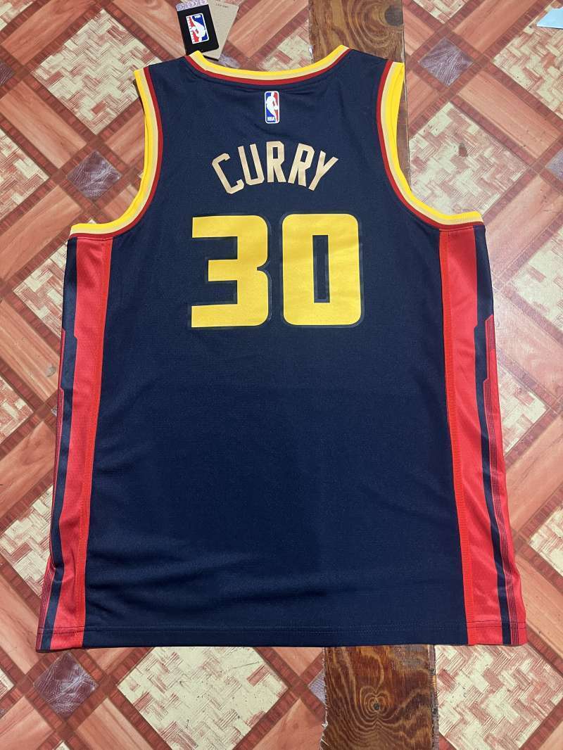 Golden State Warriors #30 Stephen Curry 25 Warriors City Navy Style 1