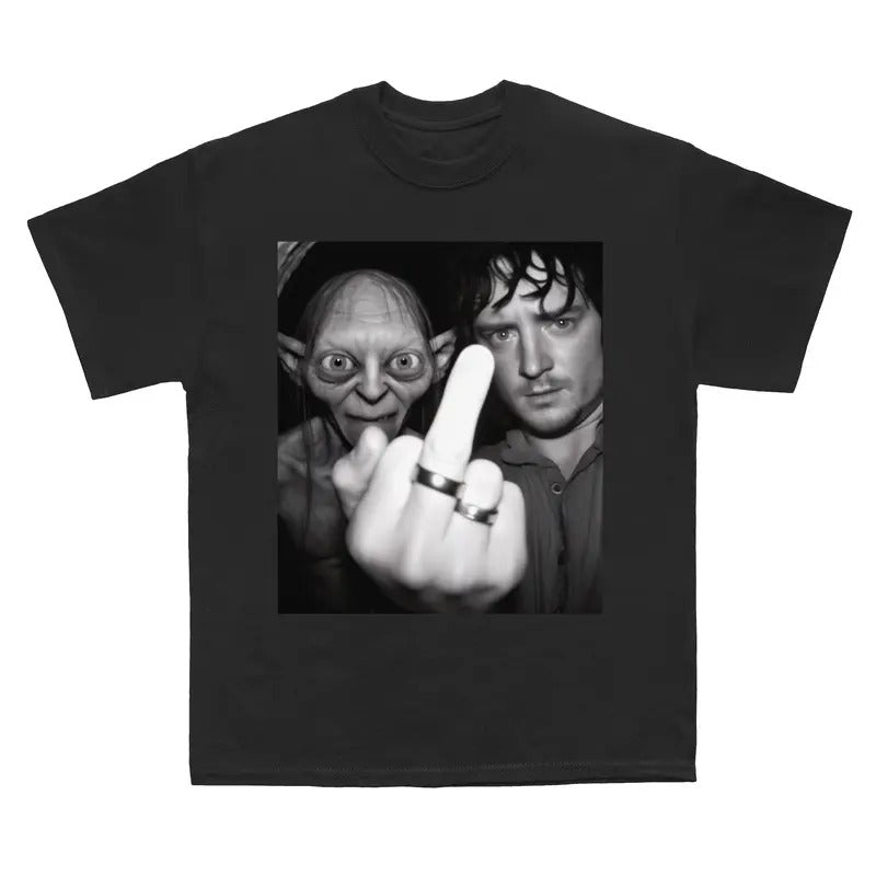Gollum and Frodo Vintage T-Shirt, Lord of the Rings Graphic Tee, Meme Shirt, Retro Hobbit Movie Funny Shirt, Gift For Movies Lovers, Christmas Gifts