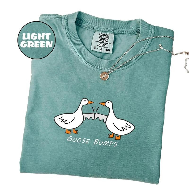 Goose Bumps Comfort Colors Shirt, Silly Goose T-shirt, Funny Goose Outfit, Goose Lover Tee, Goose Couple Clothing, Sarcastic Goose Gifts shirts women