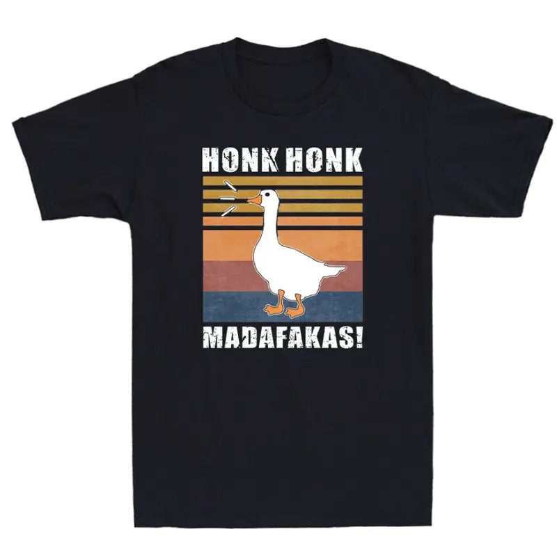 Goose Honk Honk Madafakas Funny Goose Duck Meme Humor Quote Retro Men's T Shirt Hoodie, Sweatshirt | WearSparks.com