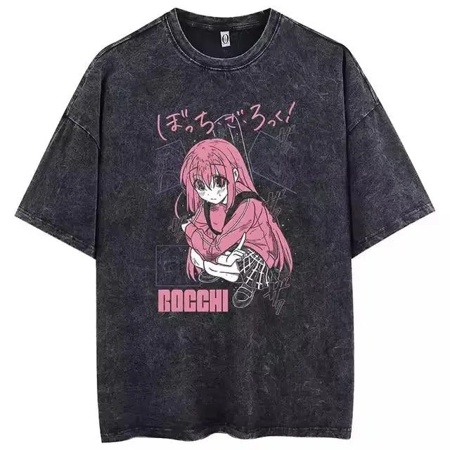 Gotoh Hitori Bocchi the Rock Japanese Anime Manga Waifu Wash T-Shirt
