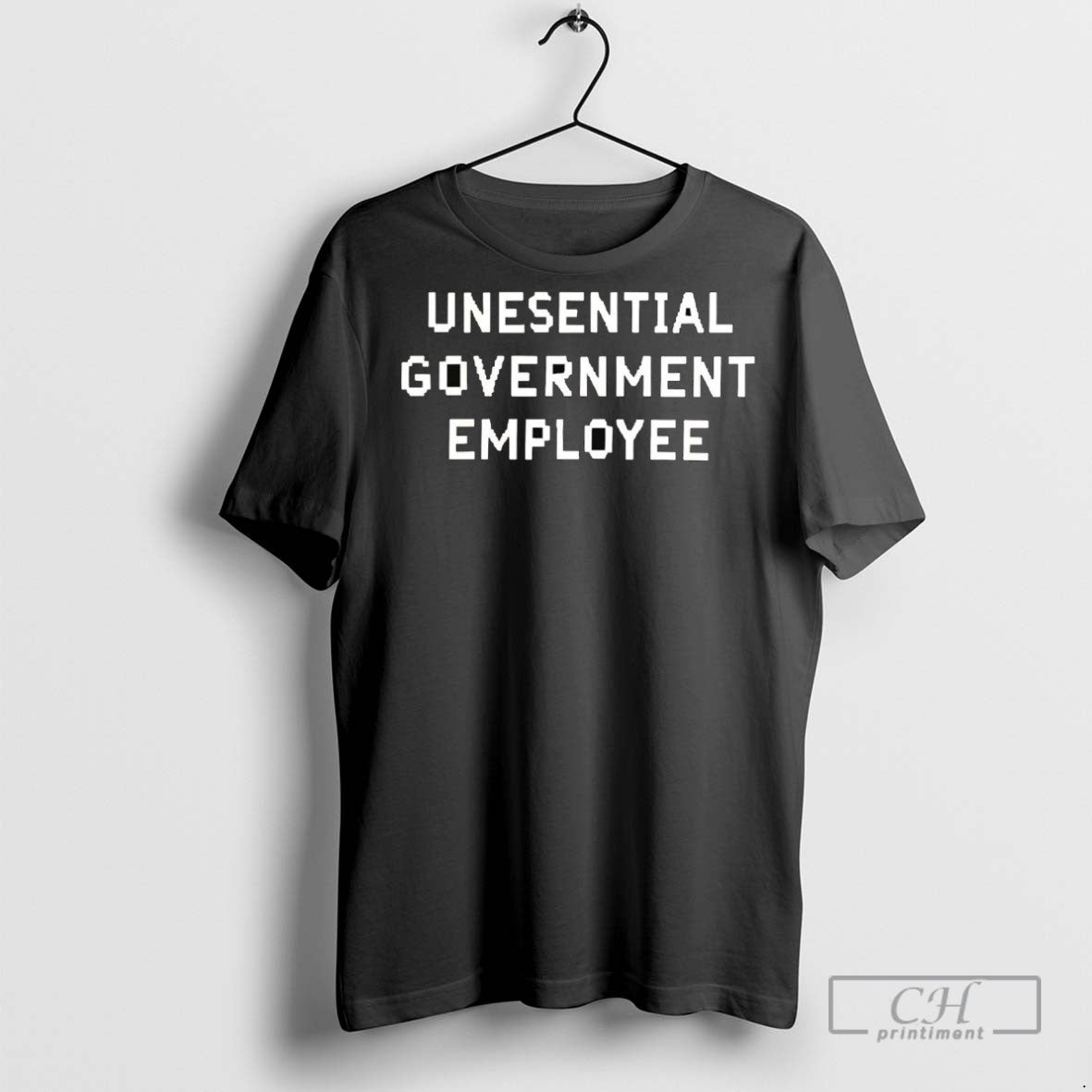 Government Shutdown Unesential Government Employee T Shirts