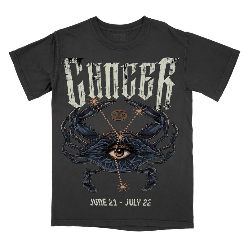 Graphic Tee Cancer Zodiac Sign Comfort Colors, Horoscope Shirt, Astrology T-Shirt