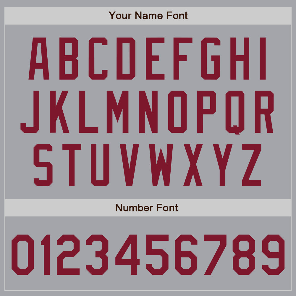 Custom Gray Crimson Authentic Baseball Jersey