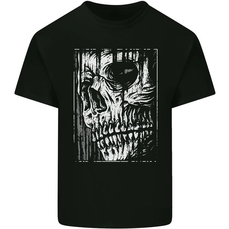 Grim Reaper Skull Gothic Biker Demon Mens Cotton T-Shirt Tee Top Made in USA