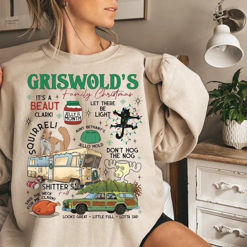 Griswold Christmas Sweatshirt, Griswold Co Sweater, Christmas Tree Farm Shirt, Family Vacation Match, National Lampoon's Christmas Vacation, Christmas Party Sweater, womens holiday shirtstyle{n002}3
