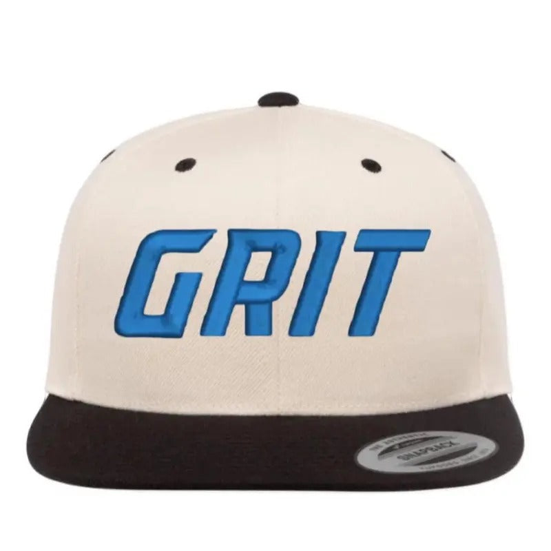 Grit Detroit Embroidered SnapBack Hat for Men and Women - Adjustable and Comfortable