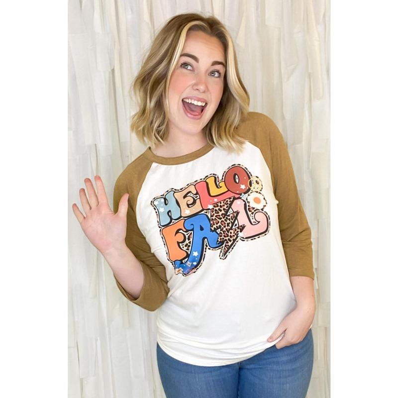 Groovy Hello Fall Raglan