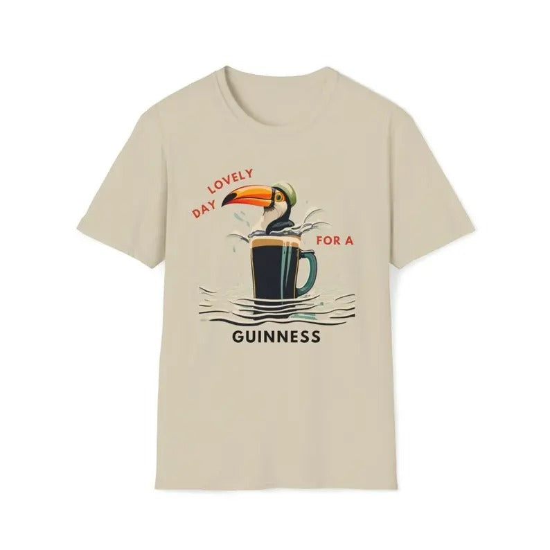 Guinness Unisex Softstyle T-Shirt, Guinness Retro, Lovely Day For A Guinness, Guinness Vintage T-Shirt, Guinness Advertisement