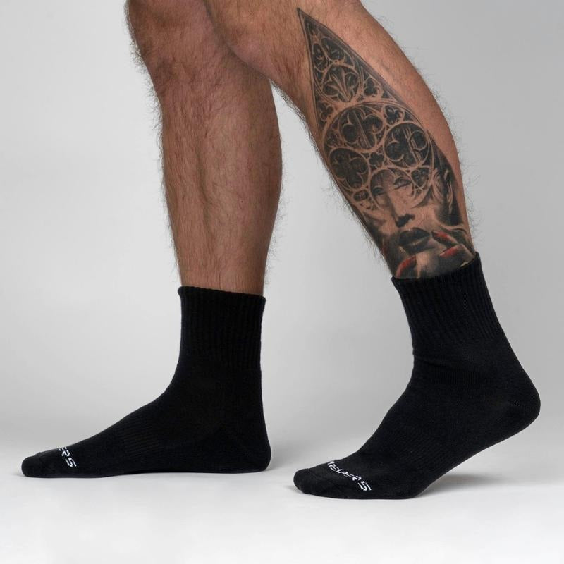 Gymreapers Quarter Socks - Cushioned Heel and Toe, Black All Seasons Plain Pattern T-Shirts, Hoodie, Sweatshirt