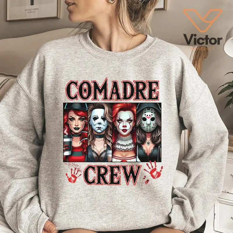 H.or.ro.r Movie Friends Comadre Crew SweatShirt, The Slayers Scary Halloween Shirt, Halloween Girls Design Shirt, H.o.r.r.o.r Friend Shirt, T-shirts, Crewnecks, Hoodies – Gifts Suitable for Anyone