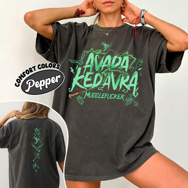 HP Fans Comfort Colors Shirt, Magic Wand Shirts , Avada Kedavra T Shirt, Wizard Birthday, Hp TShirt, Bookish Shirt, Gift For Friends Womenswear