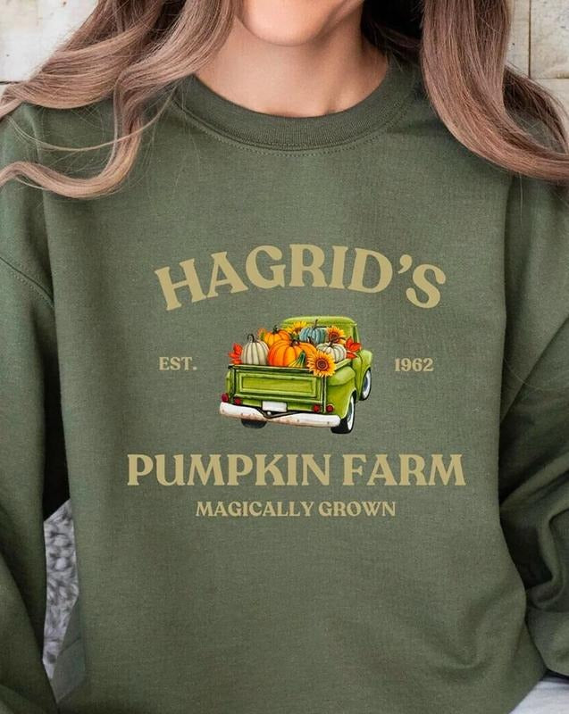 Hagrid's Pumpkin Farm Sweatshirt, Vintage Fall Shirt, Sweatshirt, Pumpkin Patch Shirt, Vintage Pumpkin Farm Crewneck Sweatshirt, Fall Pumpkin Shirt