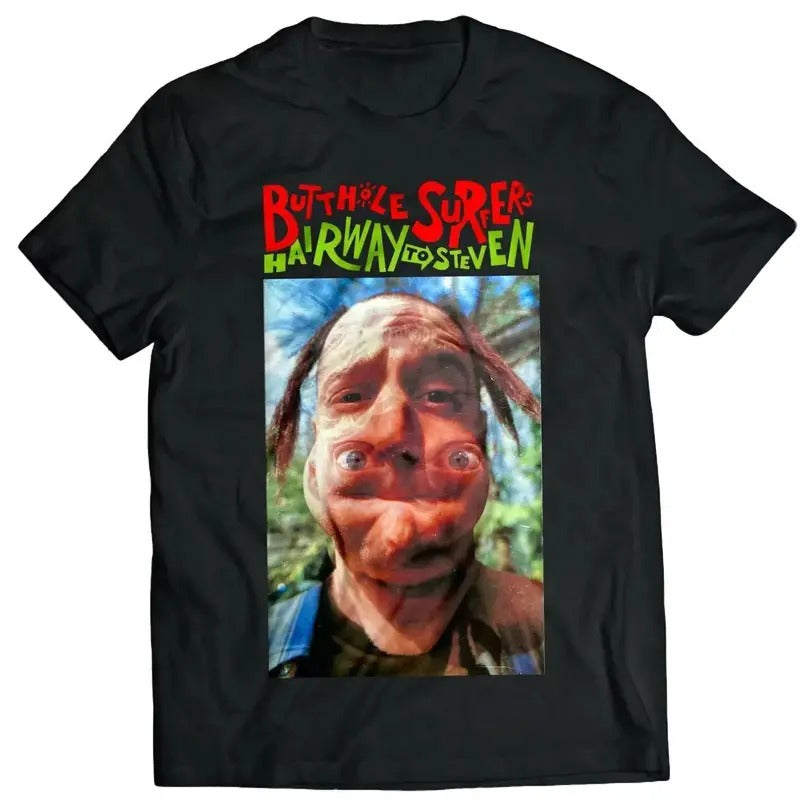 Hairway to Steven Rock Album Gibby Haynes Surfers Tee, Weird Revolution, Funny Meme Genz Dank Shirt, Unisex Tshirt Top Womenswear Streetwear