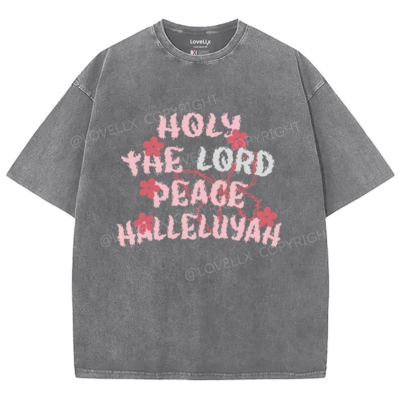 Halleluyah Washed T-Shirt, Christian Jesus t shirts, Vintage 90s Graphic Tee Gift Womenswear Top Cotton Hoodie, Sweatshirt