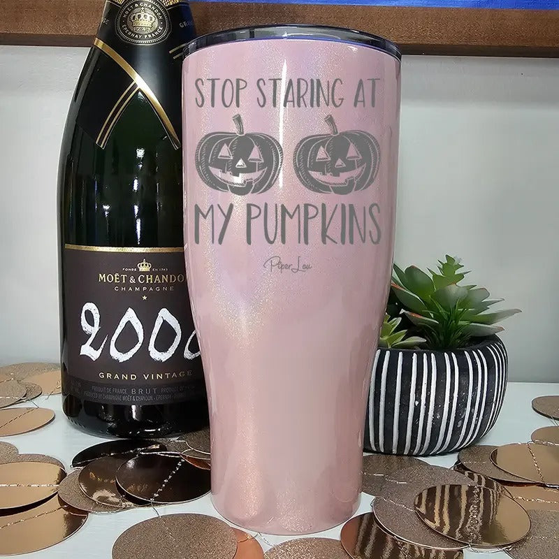 Halloween | Stop Staring At My Pumpkins Laser Etched Tumbler T-Shirts, Hoodie, Sweatshirt | WearSparks.com