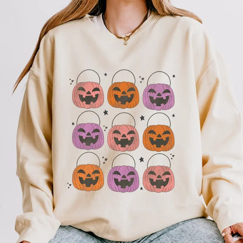 Halloween Candy Basket Shirt - Unisex Relaxed Fit Printed in USA Casual Comfort Cotton Top Athletic Boho Chic All Seasons