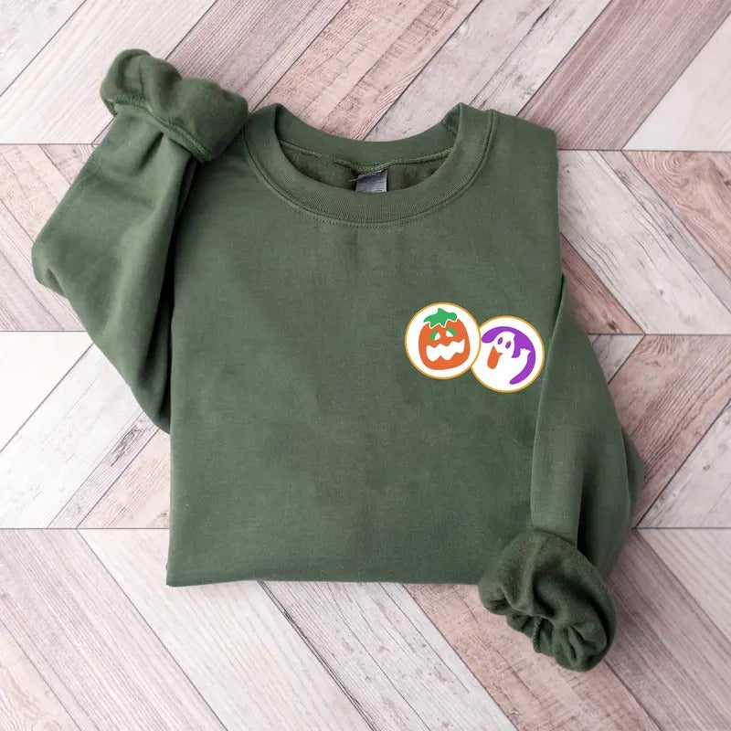 Halloween Cookies Boo Sweatshirt, Halloween Sugar Cookies Sweatshirt, Black Cat Pumpkin Boo Ghost Shirt, Halloween Cookies Sweater, Black Cat Halloween Shirt, Pumpkin Face Halloween Shirt, Fall Halloween Gift Shirt